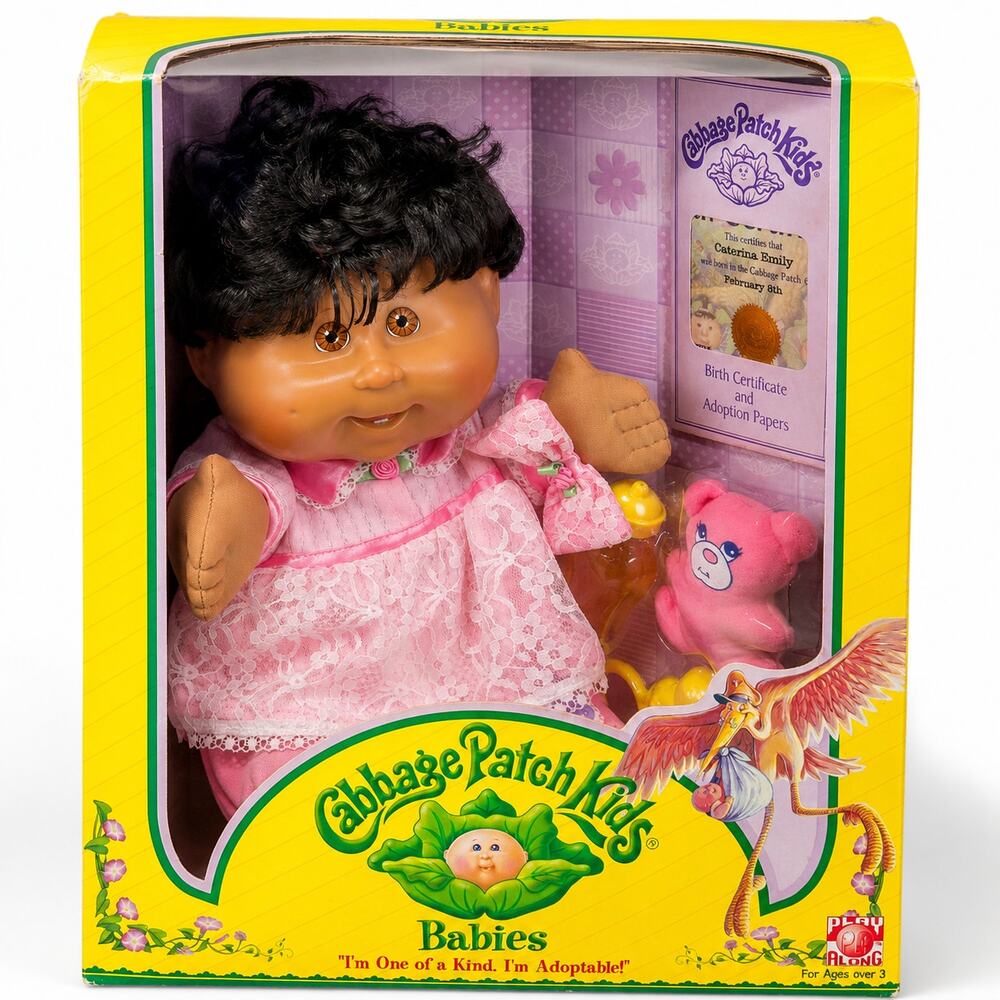 NIB Cabbage Patch Kids Babies Caterina Emily Doll Sealed Box Adoption Papers